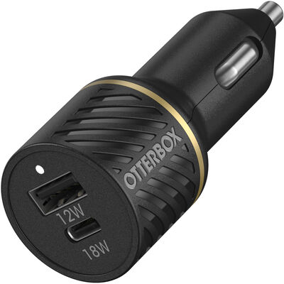 USB-C and USB-A Fast Charge Dual Port Car Charger, 30W